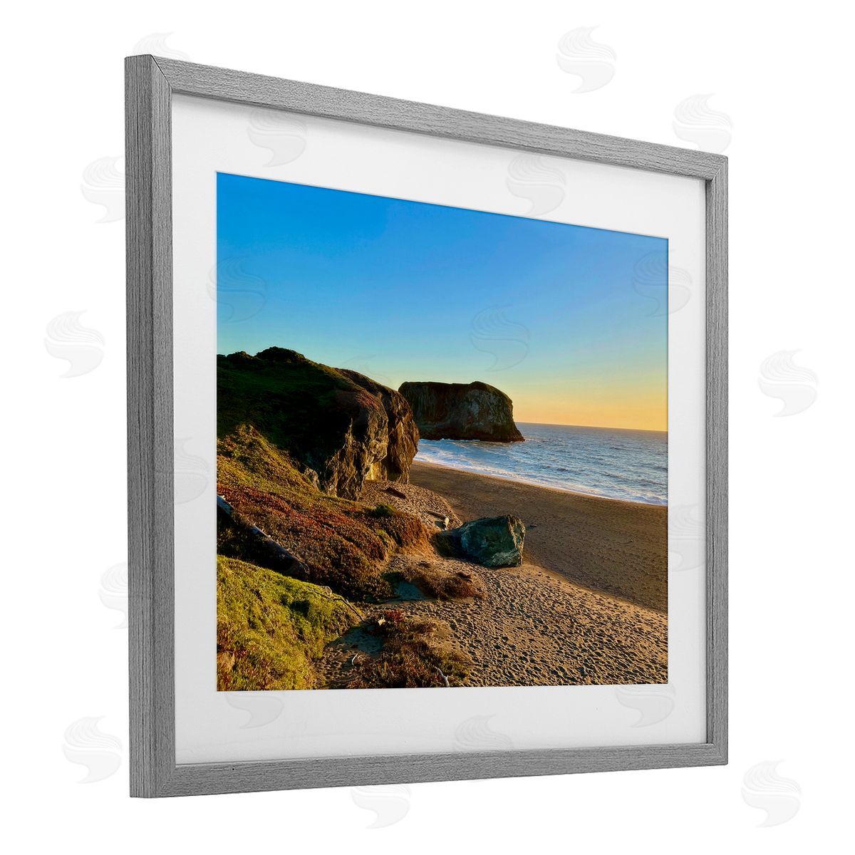 Nicole Dell Goat Rock Beach Sunrise Canvas Wall Art Print