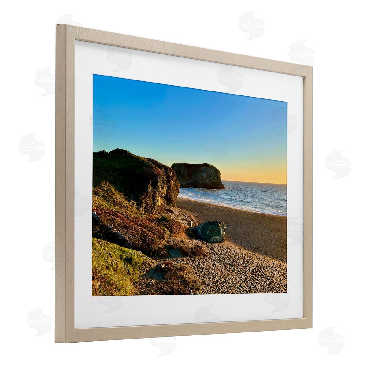 Nicole Dell Goat Rock Beach Sunrise Canvas Wall Art Print