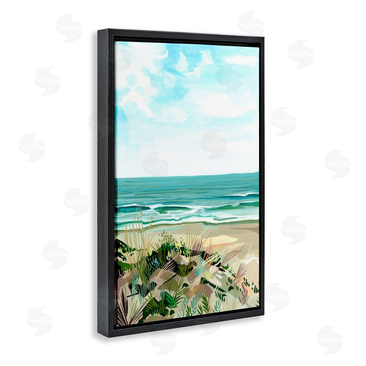 Brook Page Modern Coastal Grasses Canvas Wall Art Print