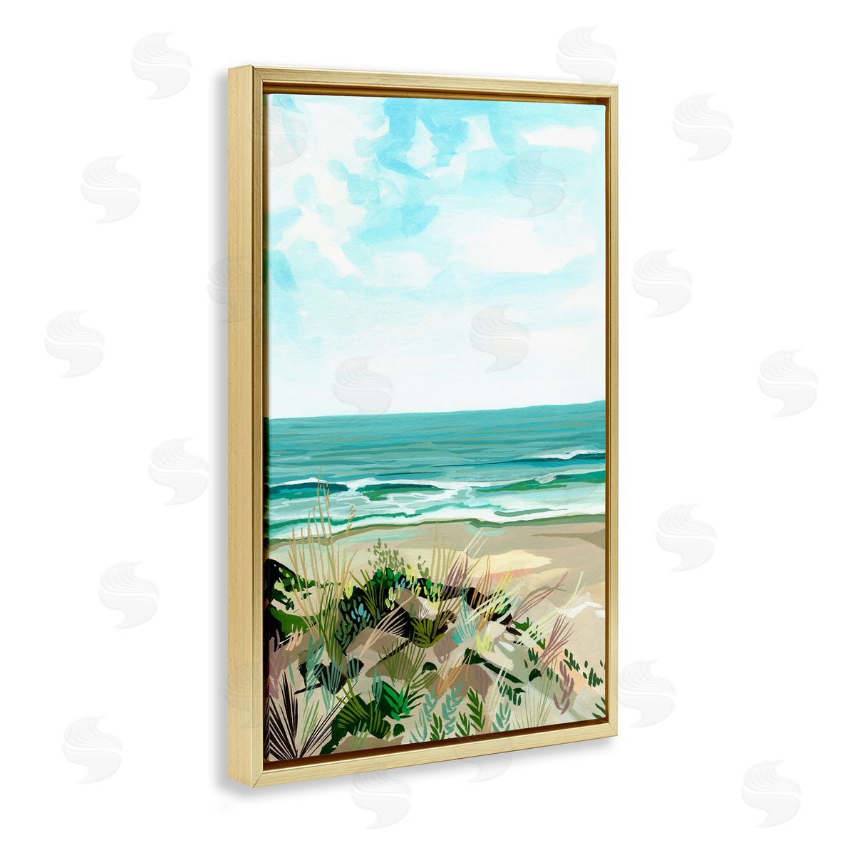 Brook Page Modern Coastal Grasses Canvas Wall Art Print