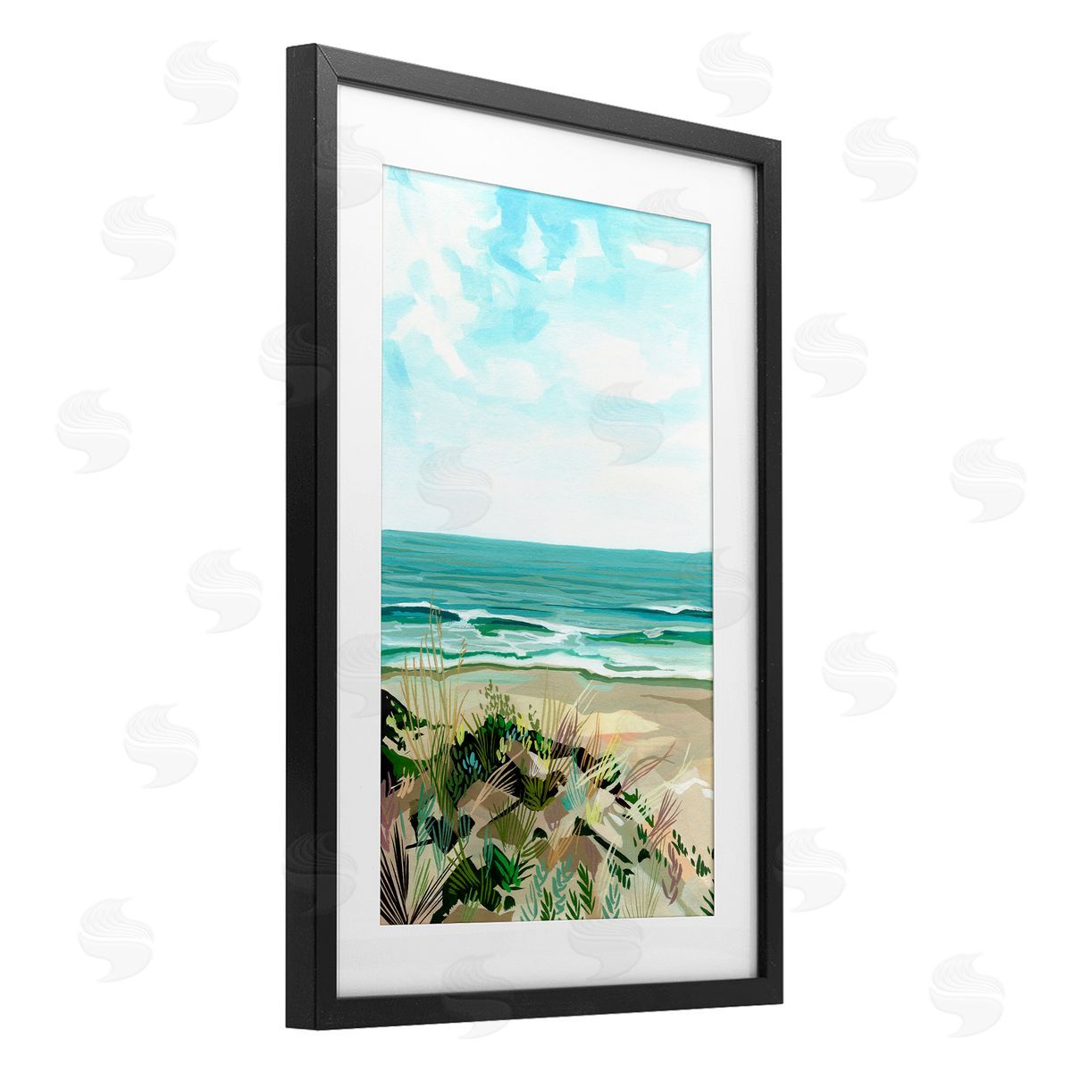 Brook Page Modern Coastal Grasses Canvas Wall Art Print