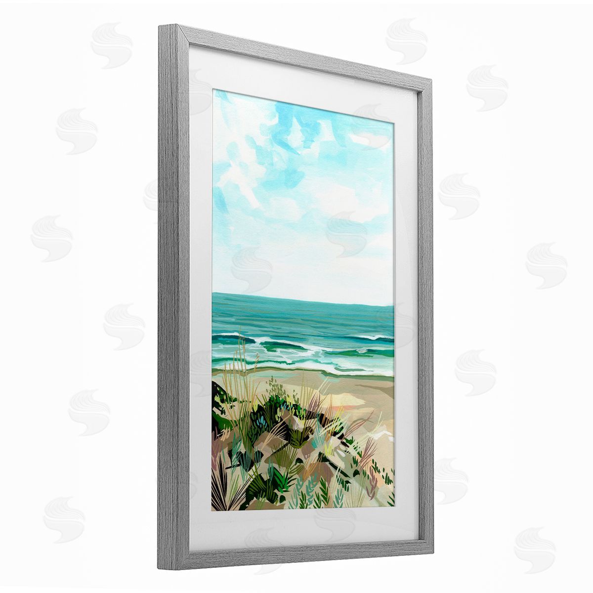 Brook Page Modern Coastal Grasses Canvas Wall Art Print