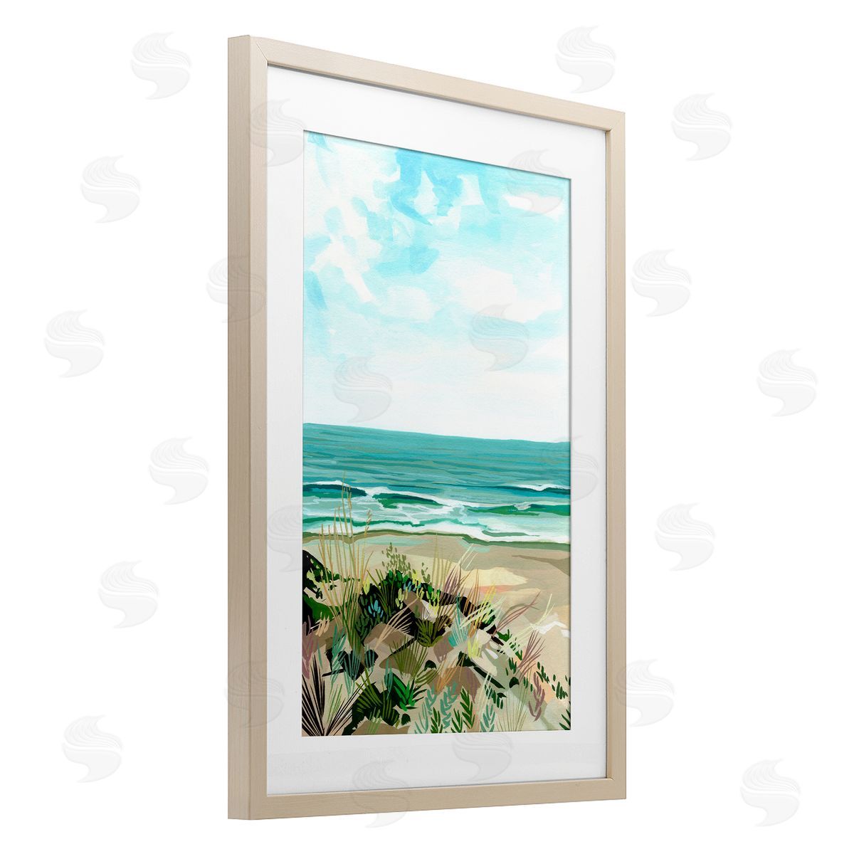 Brook Page Modern Coastal Grasses Canvas Wall Art Print