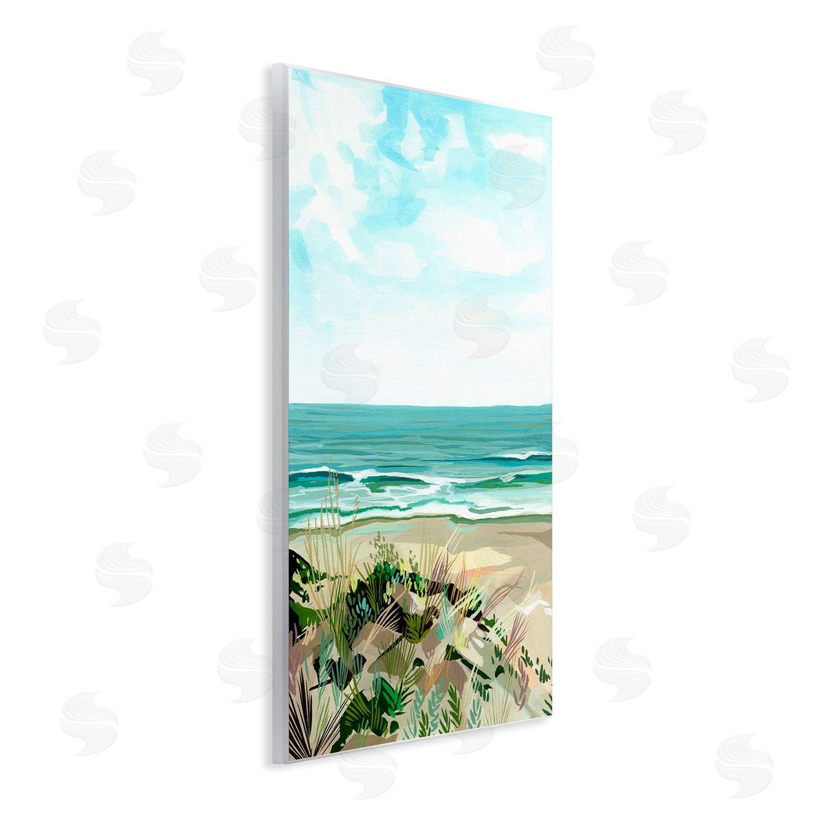Brook Page Modern Coastal Grasses Canvas Wall Art Print