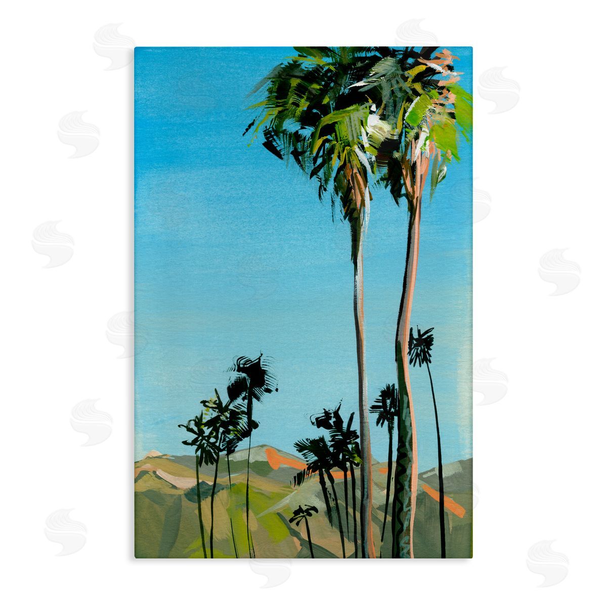 Brook Page Scenic Tall LA Palms Canvas Wall Art Print