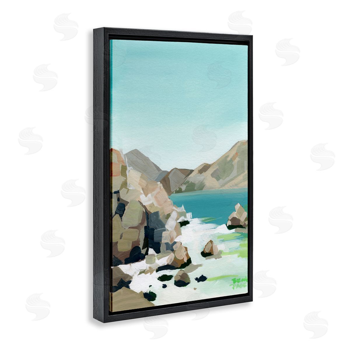 Brook Page Expressionist Rocky Coast Canvas Wall Art Print