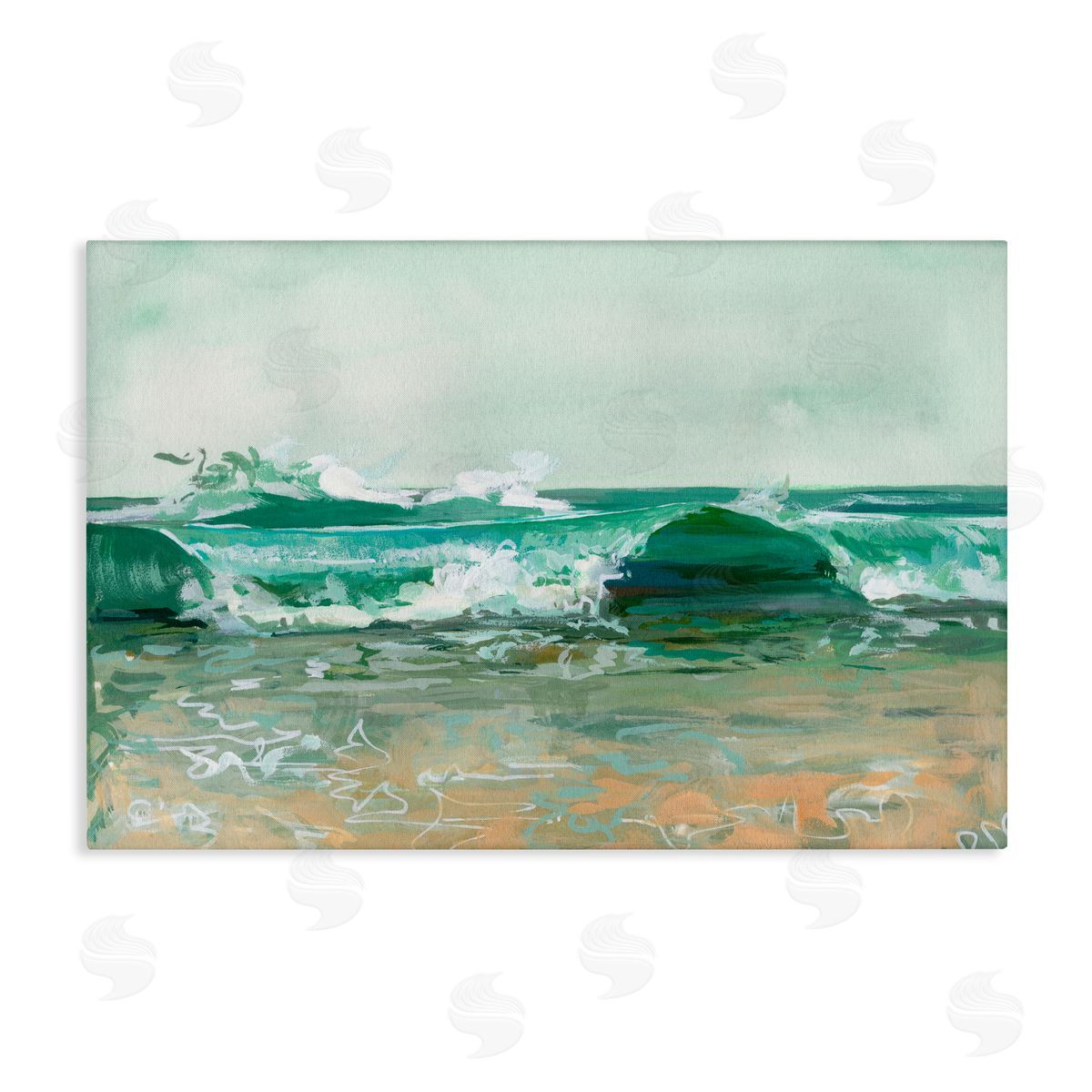 Brook Page Breaking Waves Seascape Canvas Wall Art Print