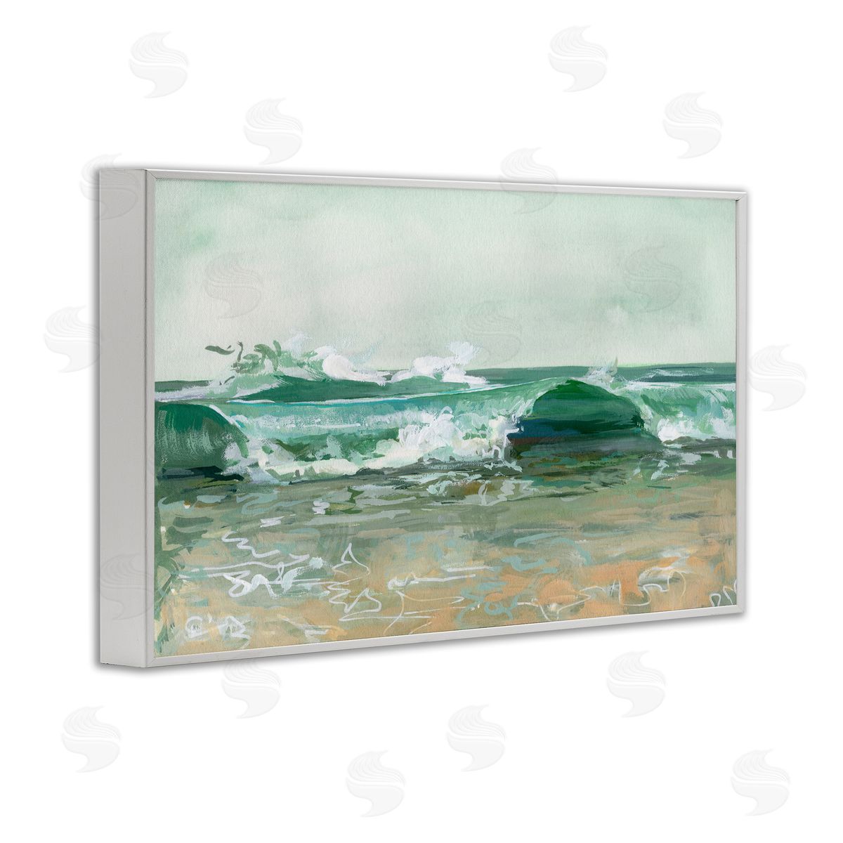 Brook Page Breaking Waves Seascape Canvas Wall Art Print