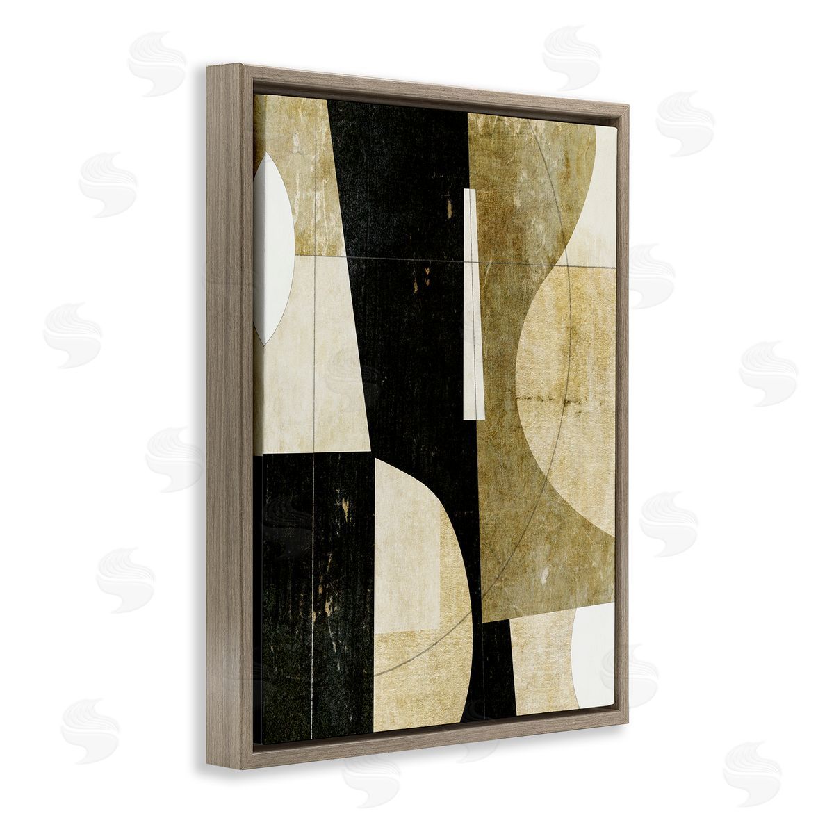 Suzanne Nicoll Earth Tone Collaged Shapes Canvas Wall Art Print
