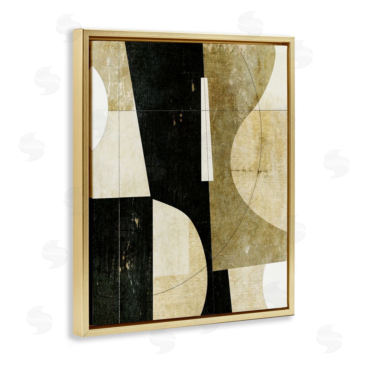 Suzanne Nicoll Earth Tone Collaged Shapes Canvas Wall Art Print
