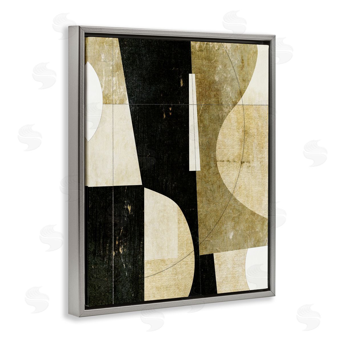 Suzanne Nicoll Earth Tone Collaged Shapes Canvas Wall Art Print