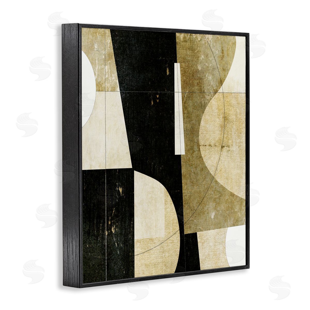 Suzanne Nicoll Earth Tone Collaged Shapes Canvas Wall Art Print