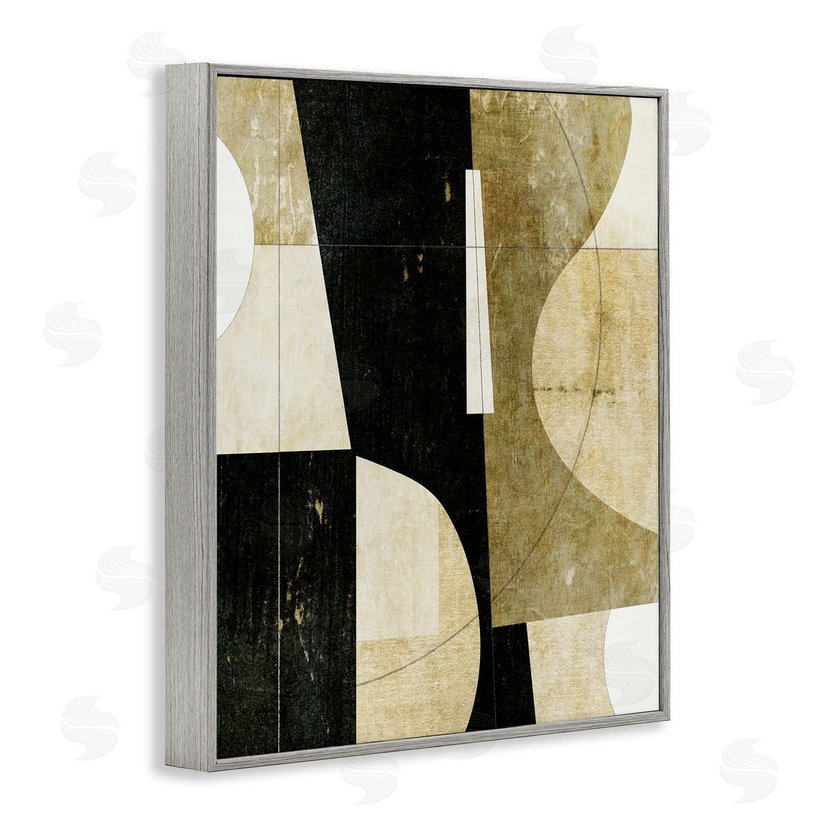 Suzanne Nicoll Earth Tone Collaged Shapes Canvas Wall Art Print