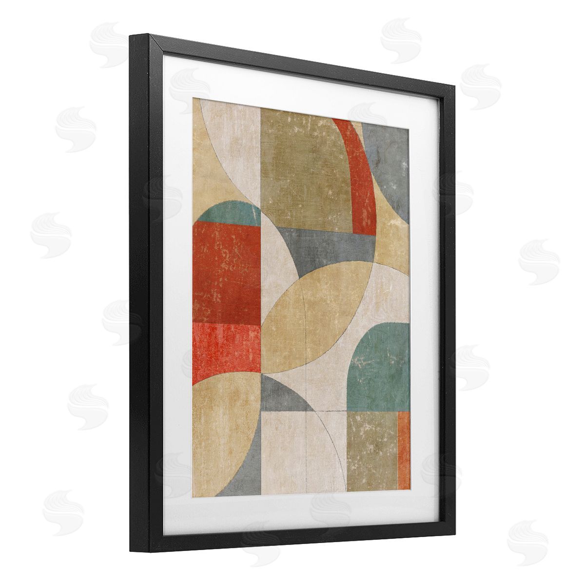 Suzanne Nicoll Retro Arches Collage Canvas Wall Art Print