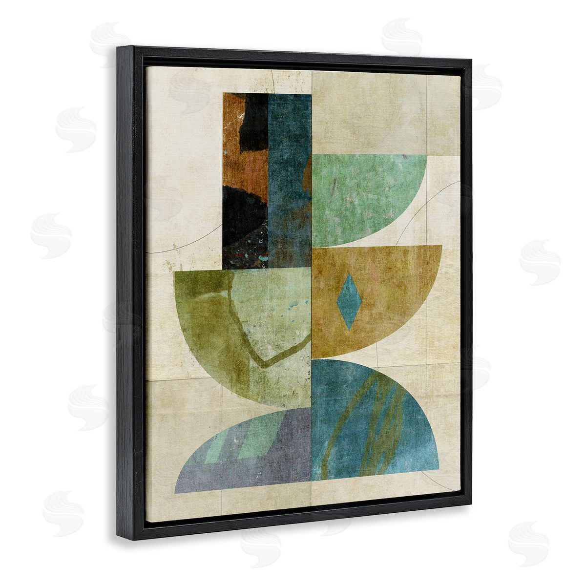 Suzanne Nicoll Rustic Curved Arc Shapes Canvas Wall Art Print