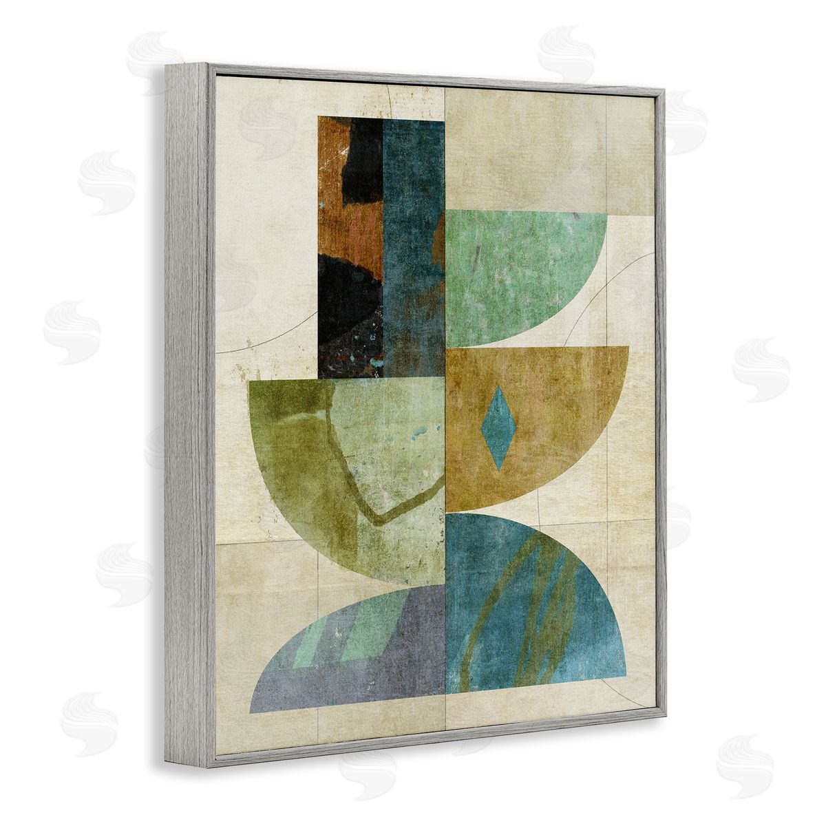 Suzanne Nicoll Rustic Curved Arc Shapes Canvas Wall Art Print