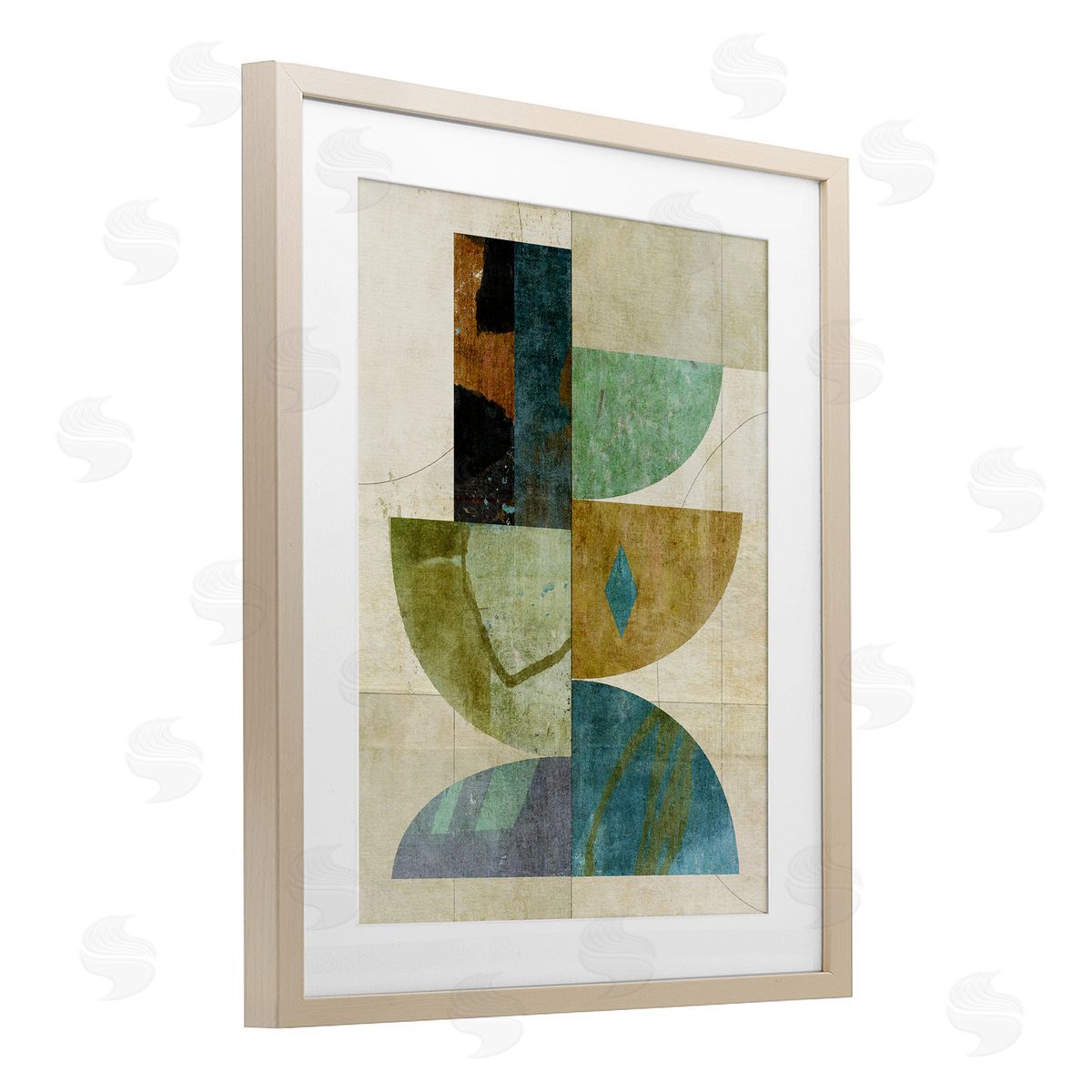 Suzanne Nicoll Rustic Curved Arc Shapes Canvas Wall Art Print