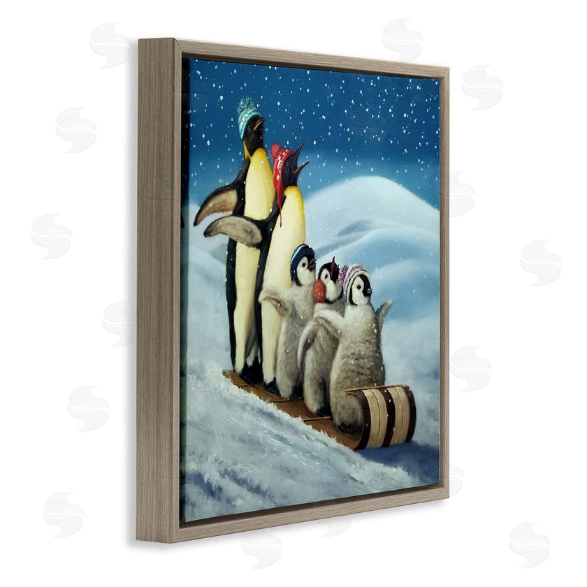 Lucia Heffernan | Sleigh Ride Snowy Penguins