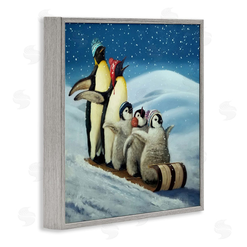 Lucia Heffernan | Sleigh Ride Snowy Penguins