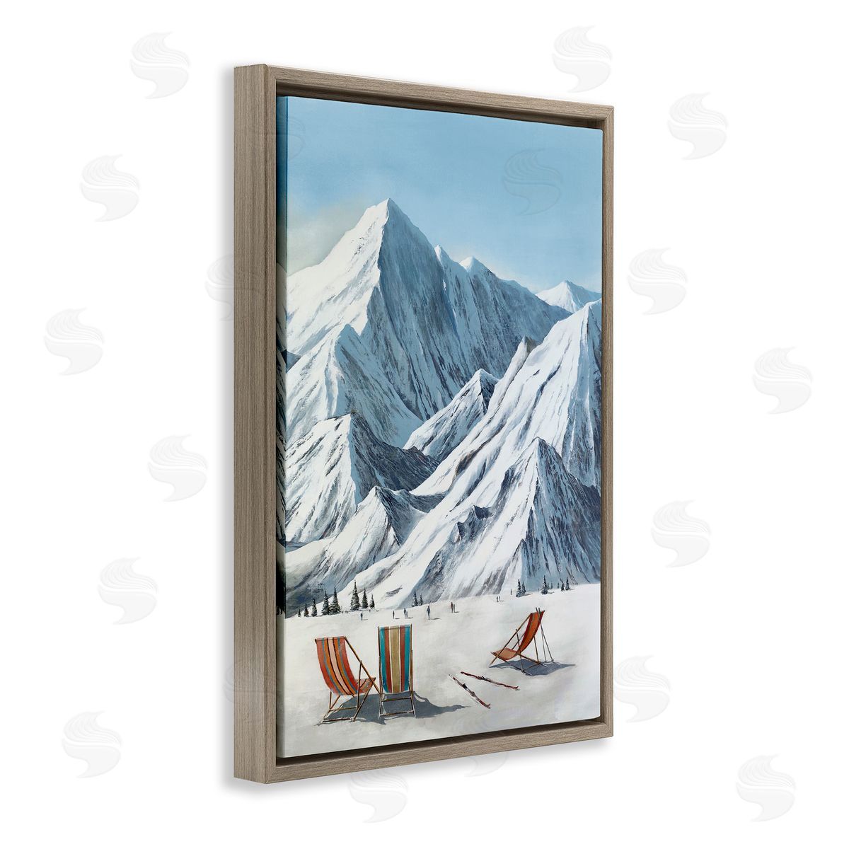 Max Maxx Winter Slopes Lounging Canvas Wall Art Print