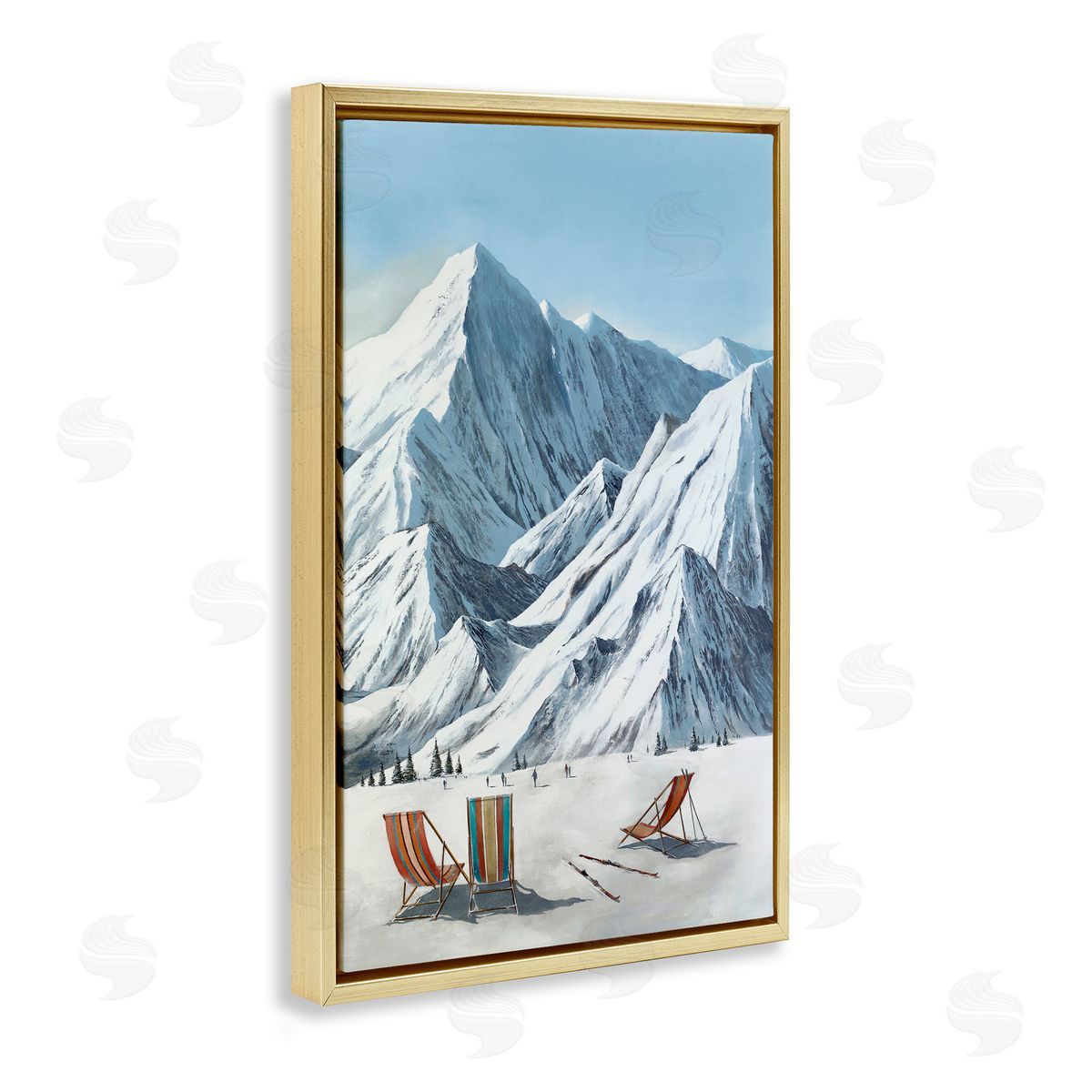 Max Maxx Winter Slopes Lounging Canvas Wall Art Print