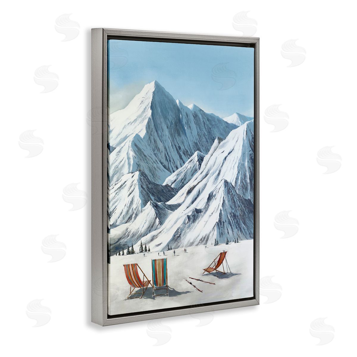 Max Maxx Winter Slopes Lounging Canvas Wall Art Print