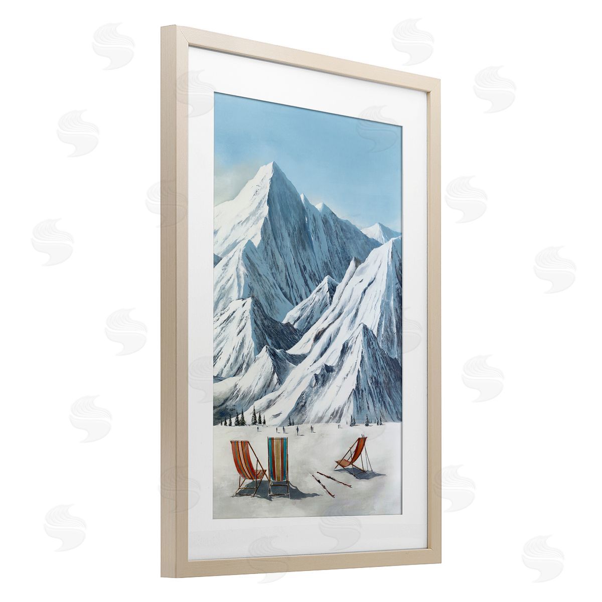 Max Maxx Winter Slopes Lounging Canvas Wall Art Print