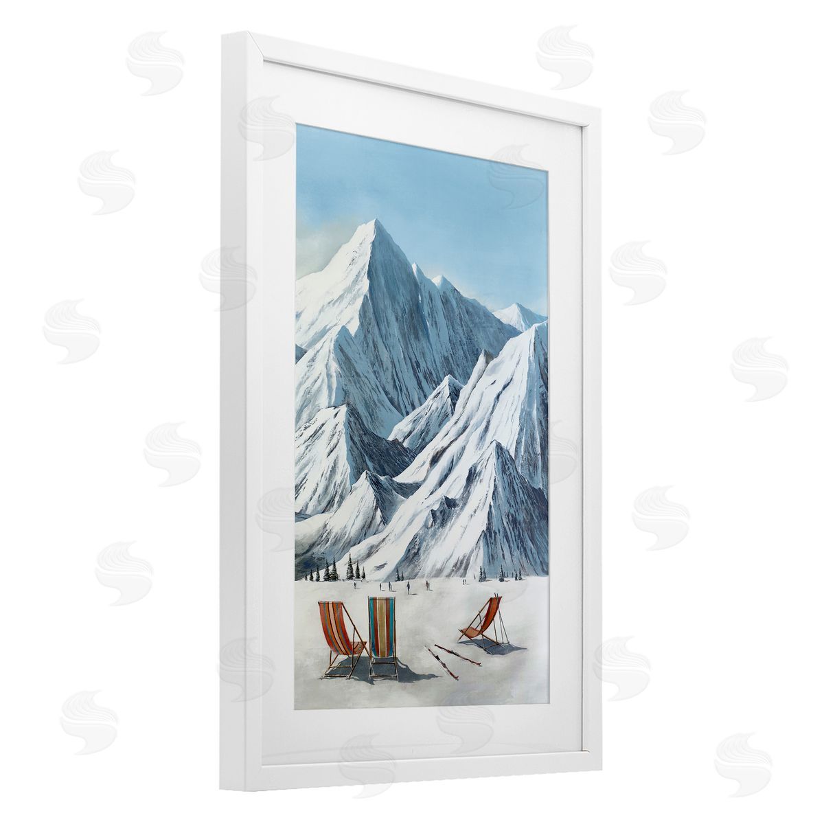Max Maxx Winter Slopes Lounging Canvas Wall Art Print