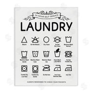 Lettered and Lined | Laundry Care Symbols with Banner
