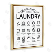 Lettered and Lined | Laundry Care Symbols with Banner