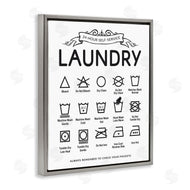 Lettered and Lined | Laundry Care Symbols with Banner