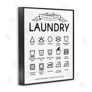 Lettered and Lined | Laundry Care Symbols with Banner