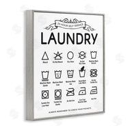 Lettered and Lined | Laundry Care Symbols with Banner