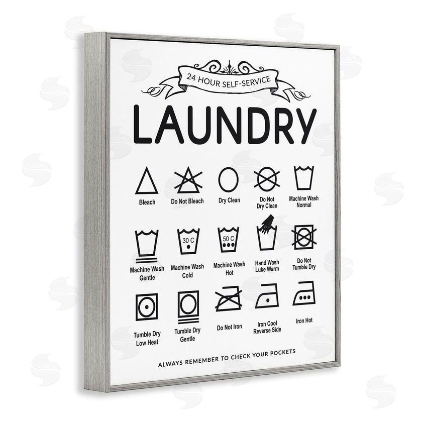 Lettered and Lined | Laundry Care Symbols with Banner