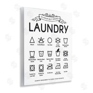 Lettered and Lined | Laundry Care Symbols with Banner