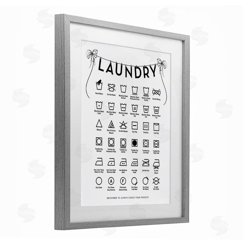 Lettered and Lined | Laundry Symbols with Vintage Ribbons