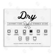 Lettered and Lined | Dry Laundry Symbols Bow Detail