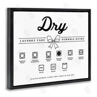 Lettered and Lined | Dry Laundry Symbols Bow Detail