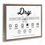 Lettered and Lined | Dry Laundry Symbols Bow Detail