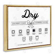 Lettered and Lined | Dry Laundry Symbols Bow Detail