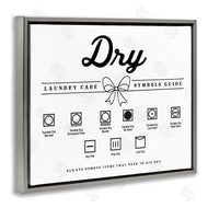 Lettered and Lined | Dry Laundry Symbols Bow Detail