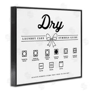 Lettered and Lined | Dry Laundry Symbols Bow Detail