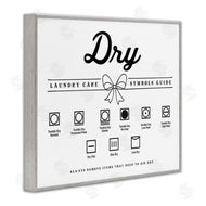 Lettered and Lined | Dry Laundry Symbols Bow Detail