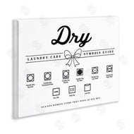 Lettered and Lined | Dry Laundry Symbols Bow Detail