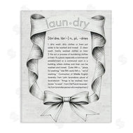 Lettered and Lined | Laundry Definition Vintage Bow