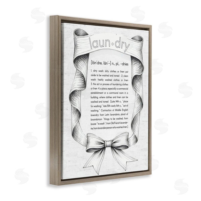 Lettered and Lined | Laundry Definition Vintage Bow