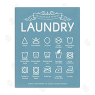Lettered and Lined | Blue Vintage Laundry Guide