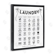 Lettered and Lined | Laundry Symbols with Ribbon Accent