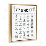 Lettered and Lined | Laundry Symbols with Ribbon Accent