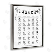 Lettered and Lined | Laundry Symbols with Ribbon Accent